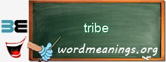 WordMeaning blackboard for tribe